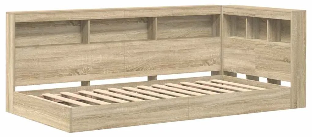 vidaXL Κρεβάτι Βιβλιοθήκης Sonoma Δρυς 100 x 200 cm Επεξεργασμένο ξύλο