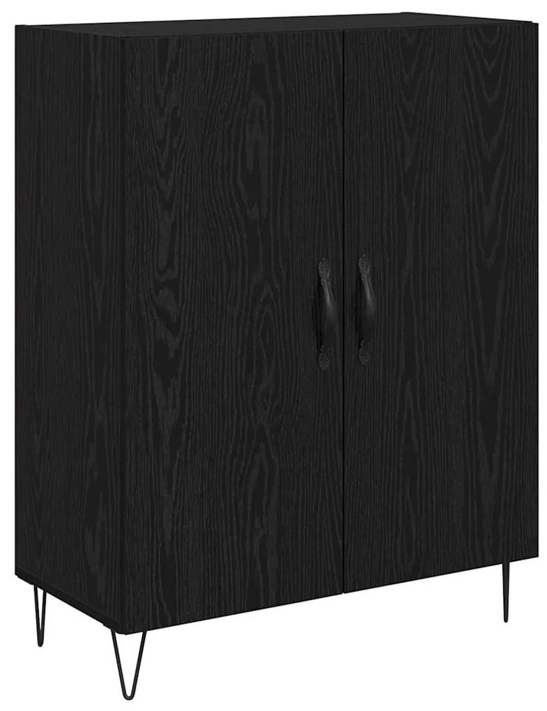 vidaXL Highboard Λευκός και Μαύρος Δρυς 69,5 x 34 x 180 εκ.