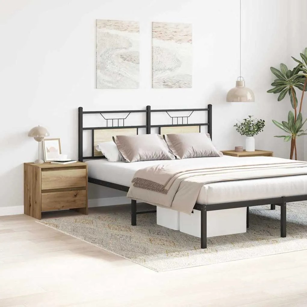 vidaXL Κομοδίνο 2 pcs Artisan Oak 45 x 34 x 44,5 εκ Επεξεργασμένο ξύλο