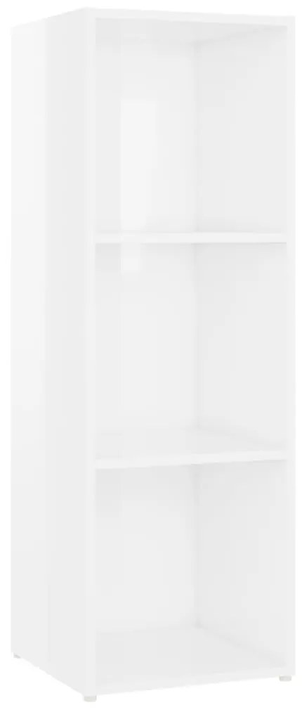 vidaXL Έπιπλα Τηλεόρασης 4 τεμ. Γυαλ. Λευκά 107x35x37 εκ. Μοριοσανίδα