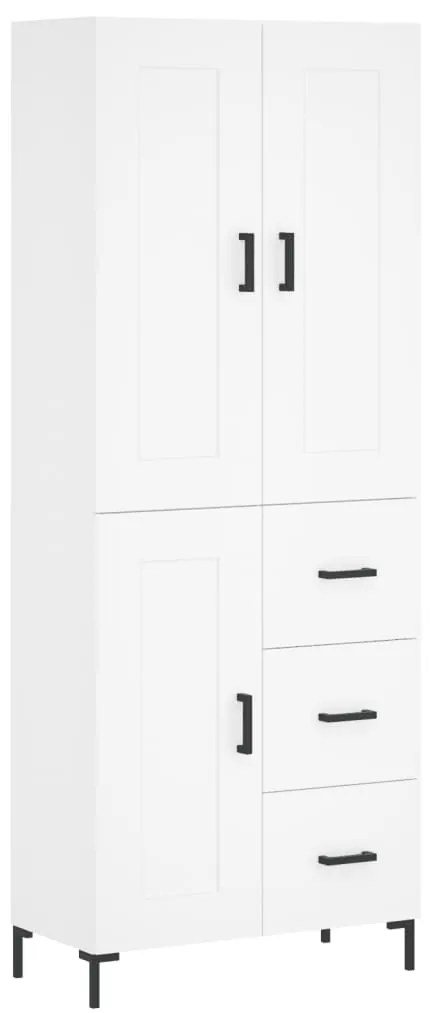 vidaXL Ντουλάπι Λευκό 69,5x34x180 εκ. από Επεξεργασμένο Ξύλο