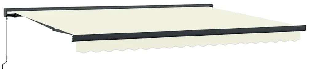 vidaXL Τέντα Πτυσσόμενη Κρεμ 4 x 3 μ. Ύφασμα και Αλουμίνιο