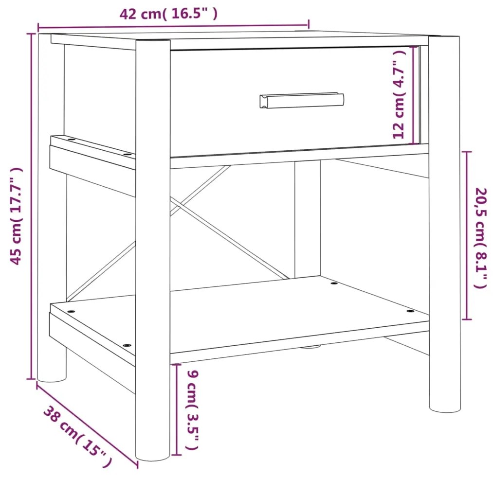 ΚΟΜΟΔΙΝΑ 2 ΤΕΜ. ΛΕΥΚΑ 42 X 38 X 45 ΕΚ. ΑΠΟ ΕΠΕΞΕΡΓΑΣΜΕΝΟ ΞΥΛΟ 345655