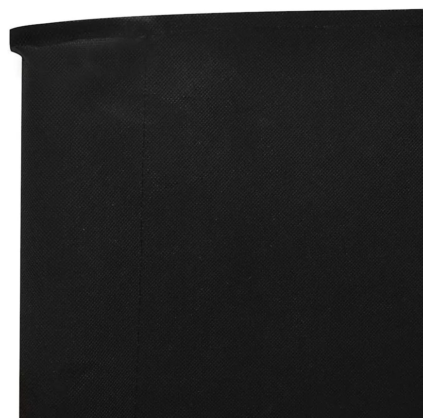 vidaXL Προστατευτικό Αέρα με 5 Πάνελ Μαύρο 600 x 80 εκ. Υφασμάτινο