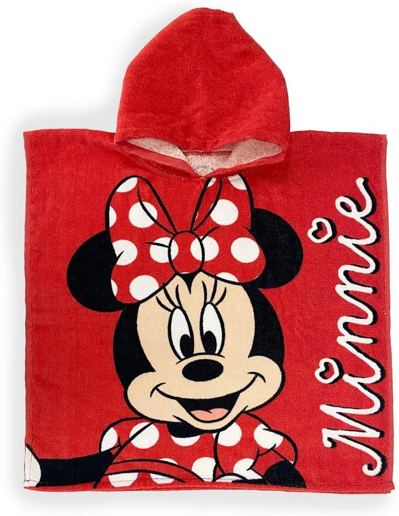 Πόντσο Θαλάσσης Quick Dry Disney Home Minnie 203 50X100 Red 100% Microfiber - Disney Home