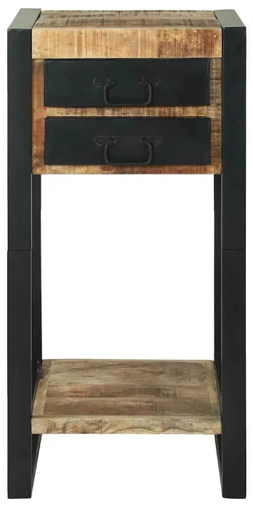 vidaXL End Table με συρτάρι Καφέ 40 x 40 x 80 cm Στερεό ξύλο μάνγκο