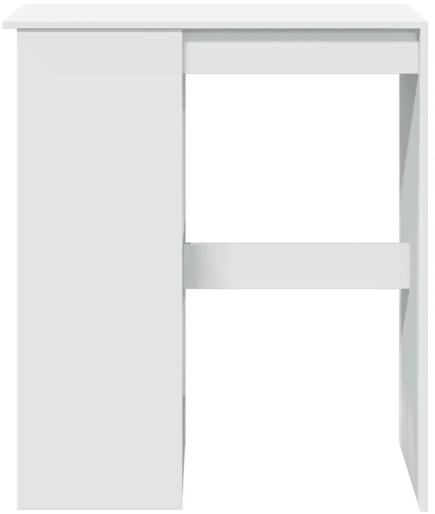 vidaXL Τραπέζι Μπαρ με Ράφια Λευκό 90x47,5x103,5 εκ. Επεξεργ. Ξύλο