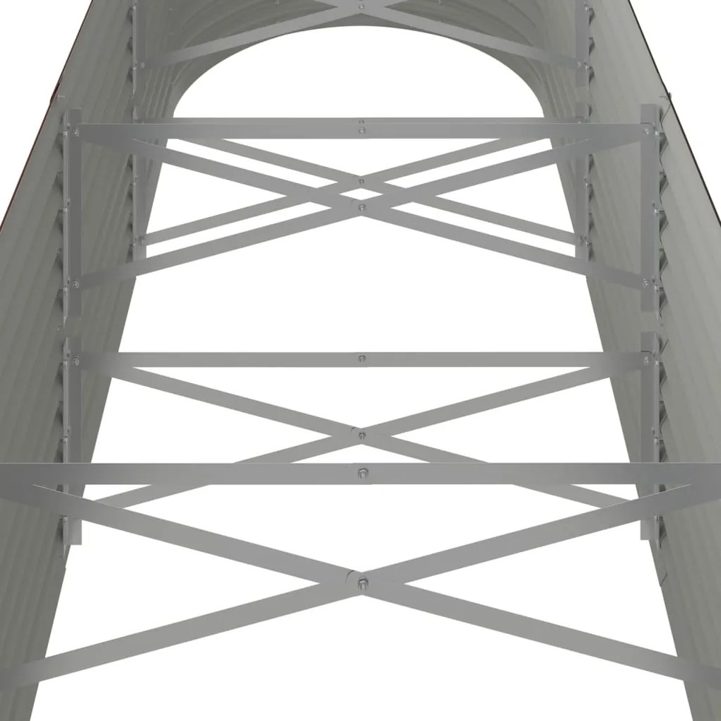 vidaXL Ζαρντινιέρα Καφέ 296x80x68 εκ. Γαλβανισμένος χάλυβας