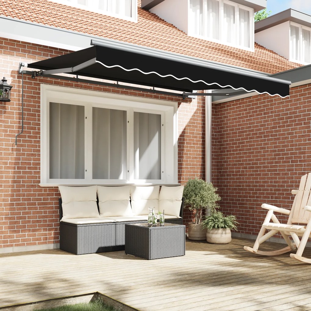 vidaXL Σκηνίτσα Αναδιπλούμενη Μαύρο 350 x 200 cm