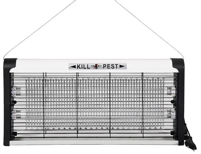 Λαμπτήρας εντόμων Rosberg R51770E, Μέχρι 35 m2, 30W, Υπεριώδες φως, Χαμηλός θόρυβος, Λευκό/Μαύρο