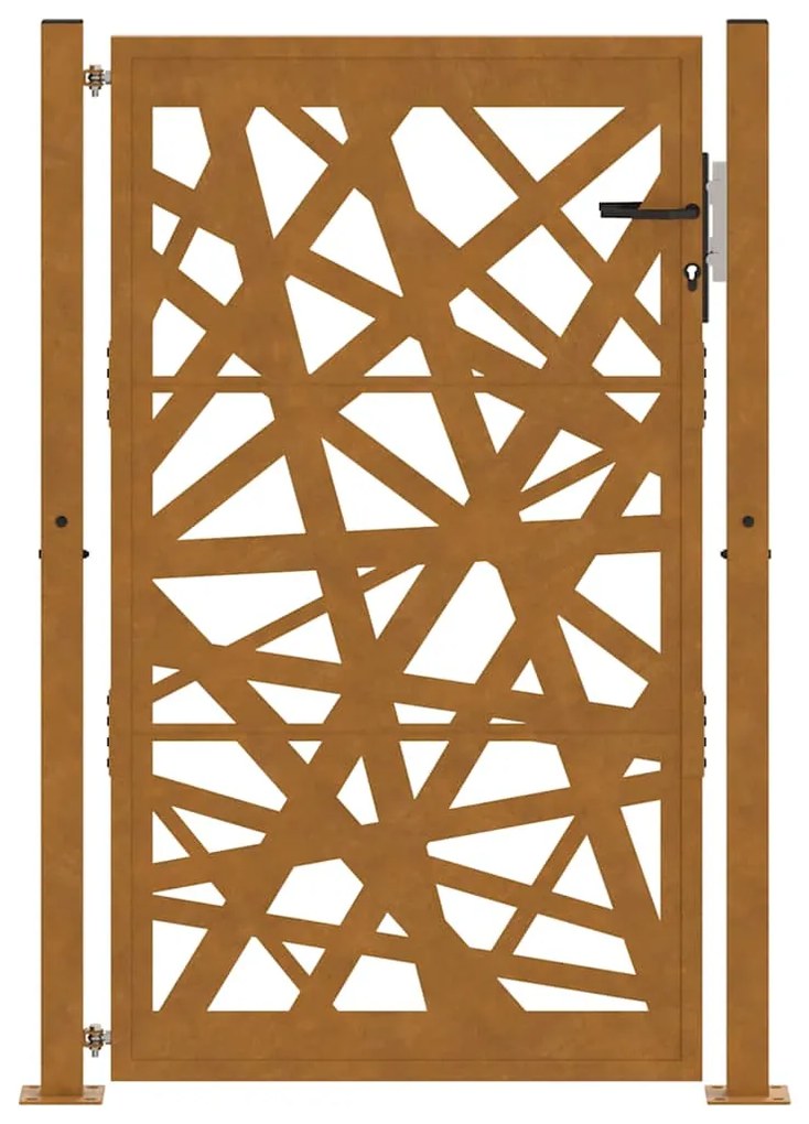 vidaXL Πύλη κήπου 105x155 cm από καιρικό χάλυβα Light Design