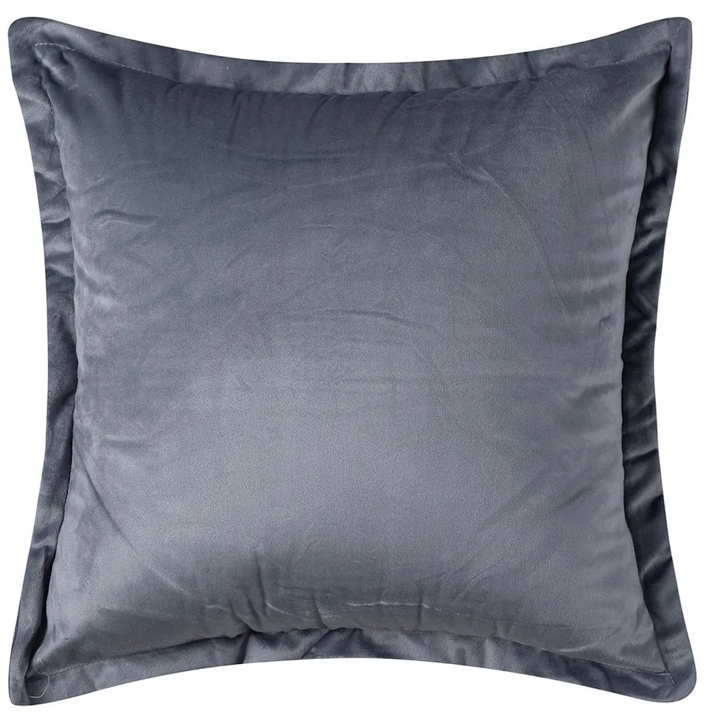 Βελουτέ Διακοσμητική Μαξιλαροθήκη (45x45) Silk Fashion A804 Σκούρο Γκρι