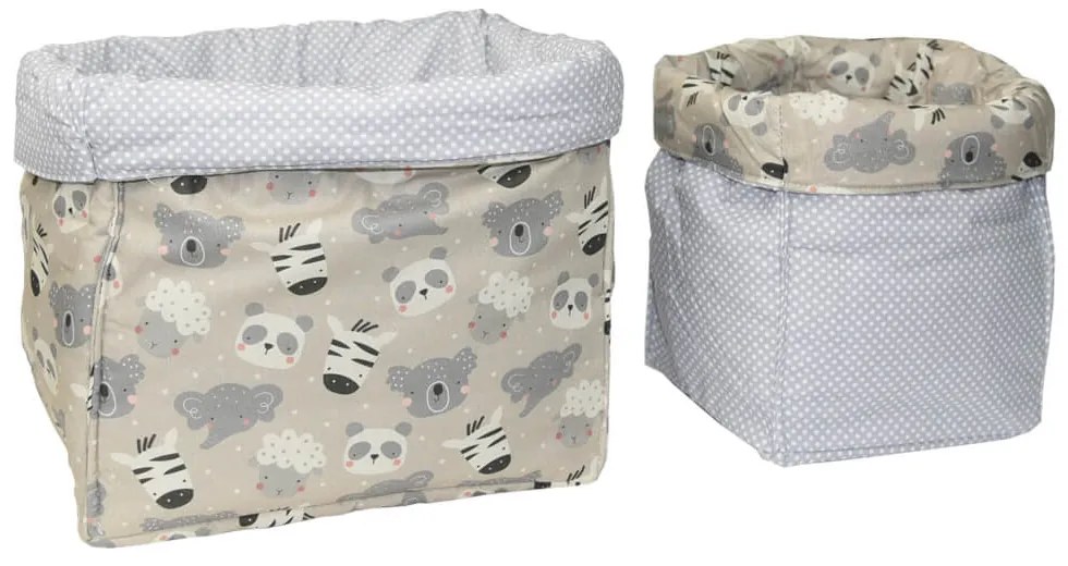 Καλάθια Αποθήκευσης (Σετ 2τμχ) Bebe Stars Panda 301-312