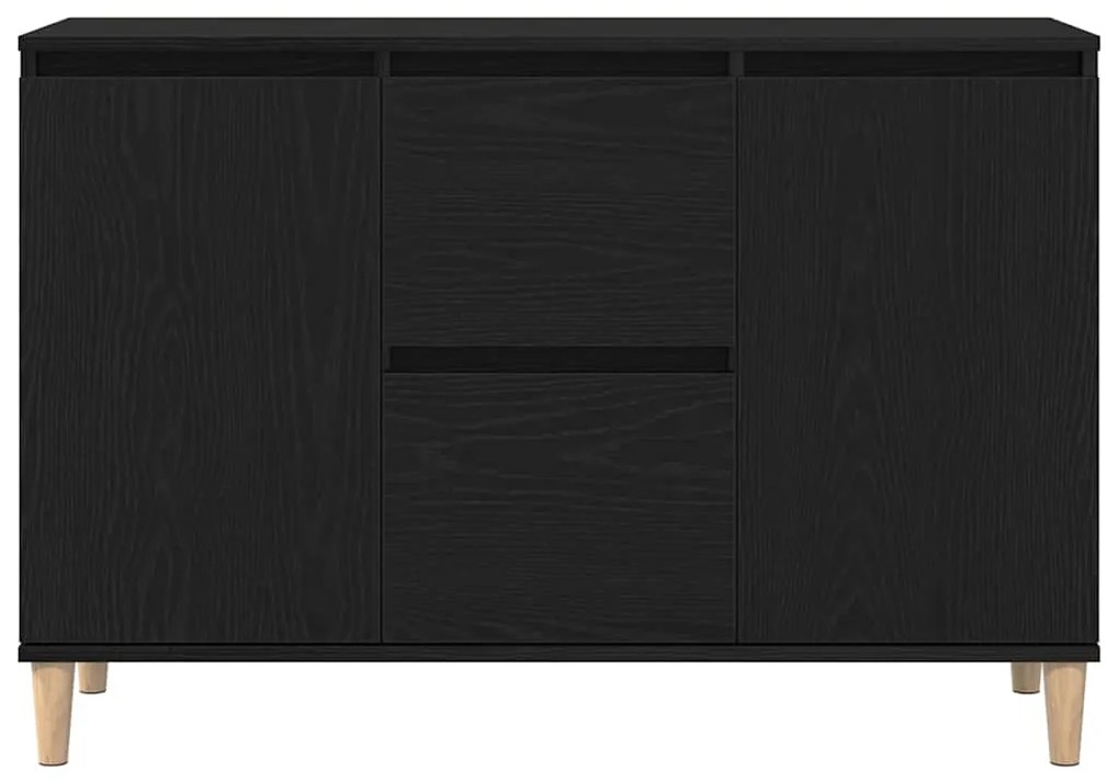 vidaXL Πλαϊνό γραφείο Μαύρο 102 x 35 x 60 εκ Επεξεργασμένο ξύλο