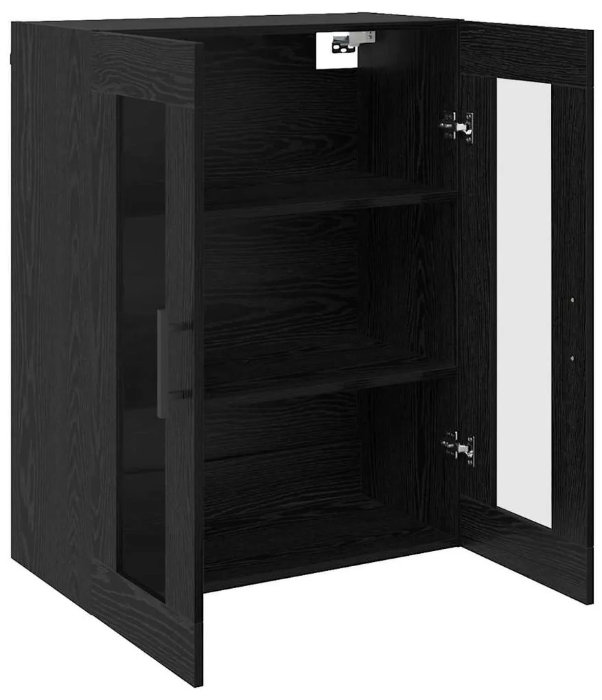 vidaXL Επιτοίχιο ντουλάπι Επιτοίχιο Μαύρη δρυς 69.5 x 34 x 90 εκ.