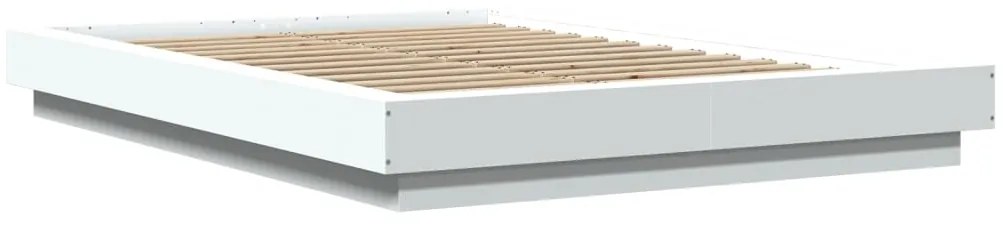 vidaXL Πλαίσιο Κρεβατιού Λευκό 135x190 εκ. από Επεξεργασμένο Ξύλο