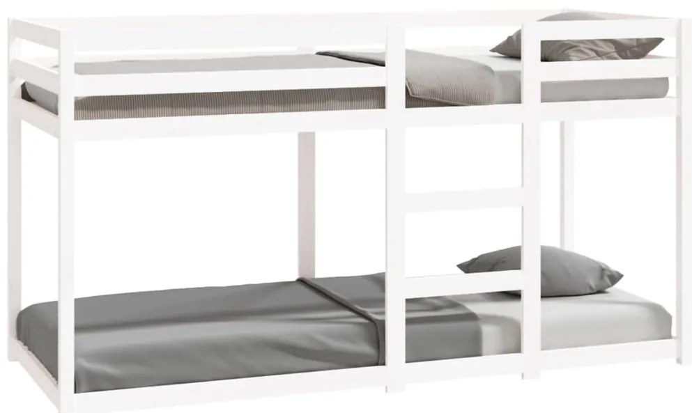 vidaXL Κουκέτα Λευκό 80x200 εκ. από Μασίφ Ξύλο Πεύκου