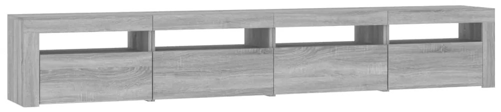 vidaXL Έπιπλο Τηλεόρασης με LED Γκρι Sonoma 240x35x40 εκ.