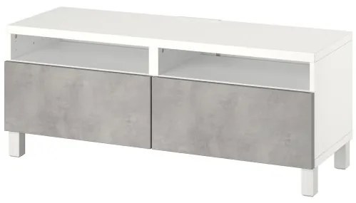 BESTÅ έπιπλο TV με συρτάρια με μαλακό κλείσιμο, 120x42x48 cm 194.358.61