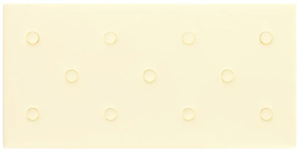 vidaXL Πάνελ Τοίχου 12 τεμ. Κρεμ 60 x 30 εκ. 2,16 μ² Συνθετικό Δέρμα