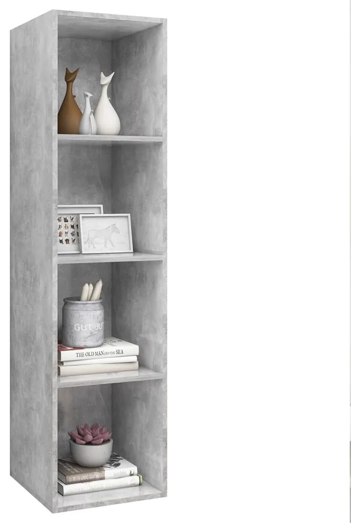 vidaXL Έπιπλο Τηλεόρασης Κρεμαστό Γκρι Σκυρ. 37x37x142,5εκ Επεξ. Ξύλο