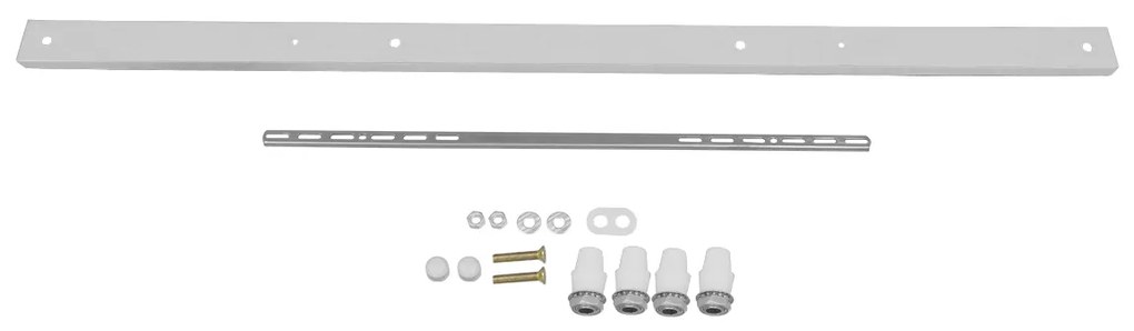 DIY Ροζέτα Φωτιστικού Λευκή Ορθογώνια 1200x50mm με 4 Τρύπες GloboStar 90825