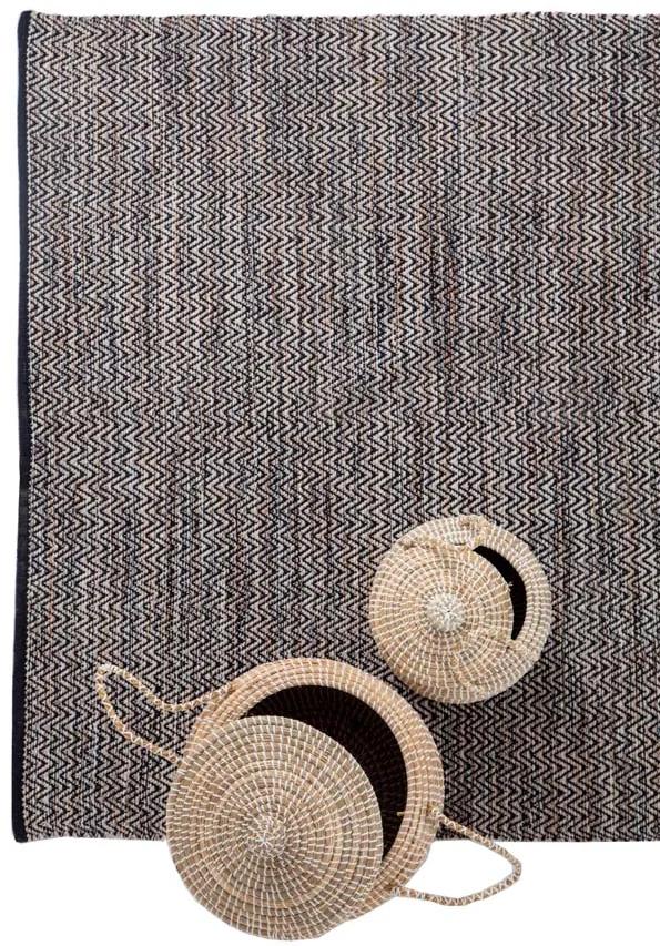 Χαλί Urban Cotton Kilim Venza Black Royal Carpet - 70 x 140 cm - 15URBVEB.070140