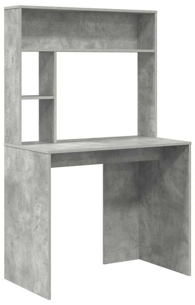 vidaXL Γραφείο Γκρι σκυροδέματος 91 x 50 x 149 εκ Επεξεργασμένο ξύλο