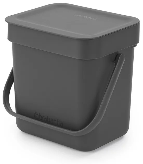 Brabantia 1003230 Κάδος απορριμμάτων Sort&amp;Go 3L, Grey