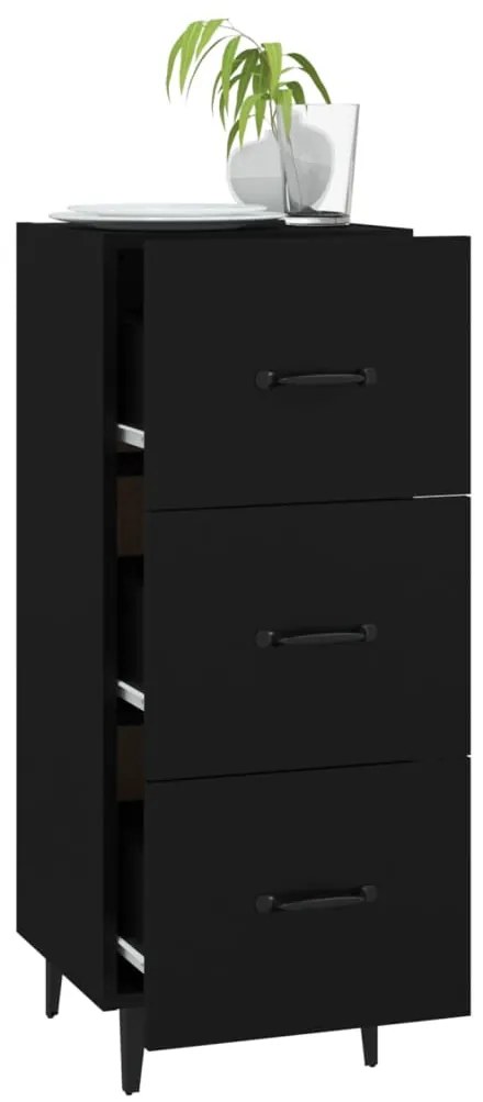 vidaXL Ντουλάπι Μαύρο 34,5 x 34 x 90 εκ. από Επεξεργασμένο Ξύλο