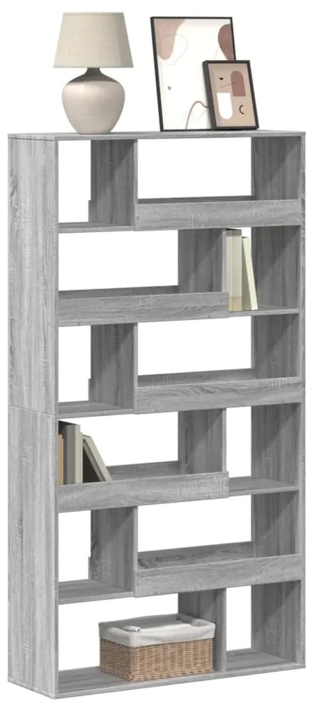 vidaXL Βιβλιοθήκη Γκρι Sonoma 100x33x187,5 εκ. από Επεξεργ. Ξύλο