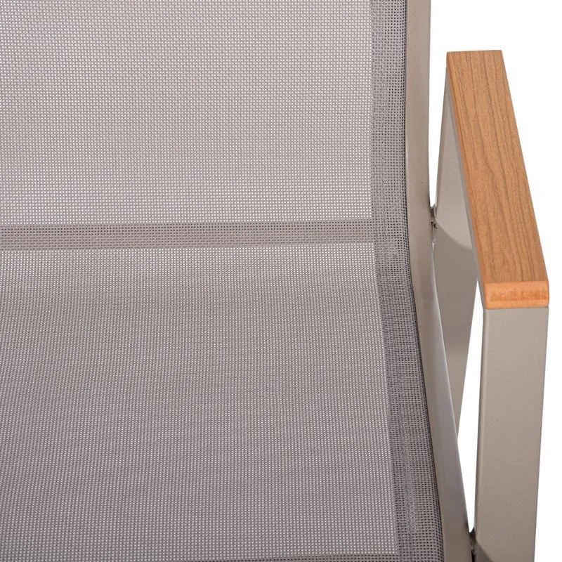 Καρέκλα FL5050 Fylliana Textilene Μπέζ - Γκρί 61x56x90 εκ. 61x56x90 εκ.