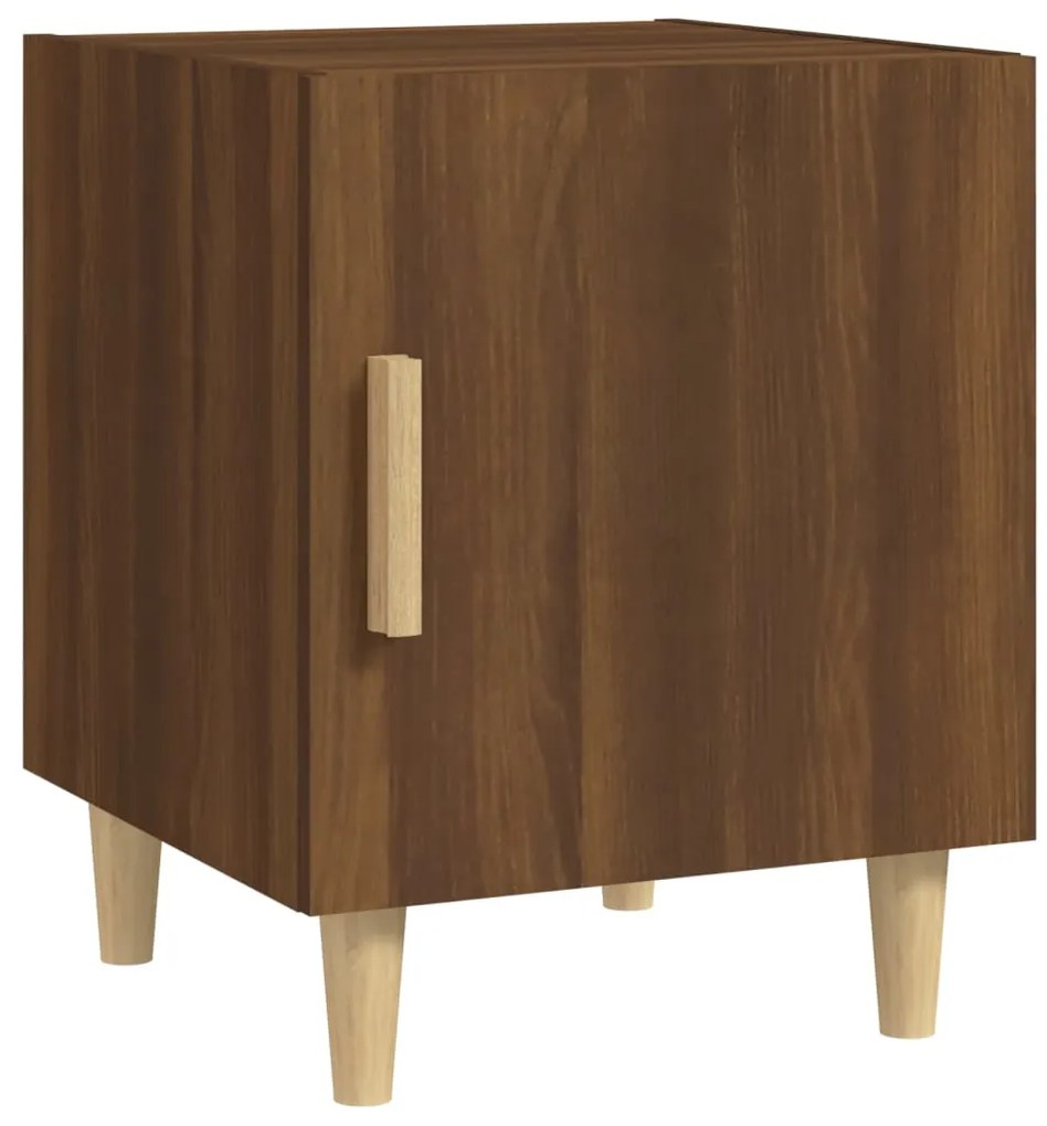 vidaXL Κομοδίνο Καφέ Δρυς από Επεξεργασμένο Ξύλο