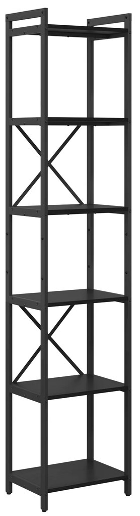 vidaXL Βιβλιοθήκη Μαύρη δρυς 40 x 30 x 188 εκ Επεξεργασμένο ξύλο