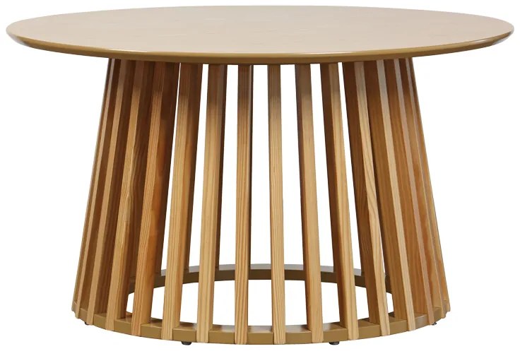 Τραπέζι σαλονιού Domonic pakoworld mdf/pw σε φυσική απόχρωση Φ80x45εκ