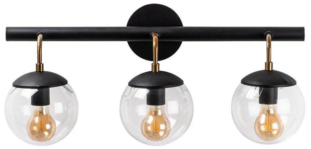 Φωτιστικό Τοίχου - Απλίκα Gondol 584TTM1950 61x28x20cm 3xE27 40W Black-Bronze Opviq