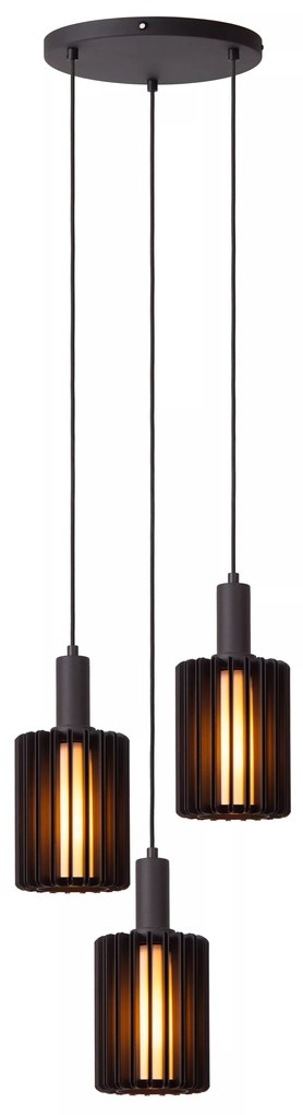 Φωτιστικό Κρεμαστό Lucide 45410-13-30 LAMBRES Μαύρο Ματ (Black Mat)