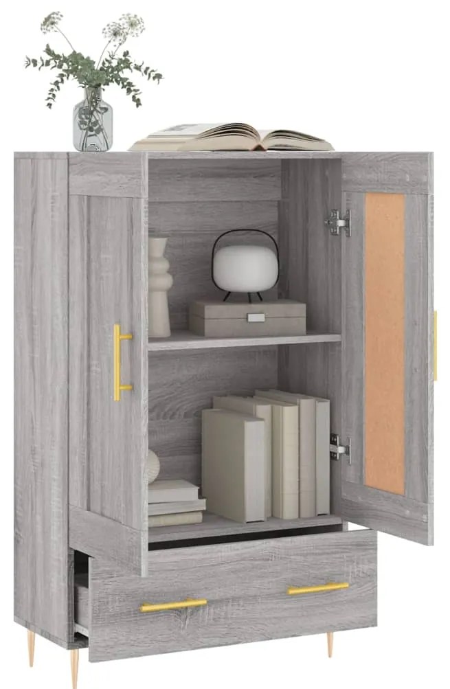 vidaXL Ντουλάπα Γκρι Sonoma 69,5 x 31 x 115 εκ. από Επεξεργασμένο Ξύλο