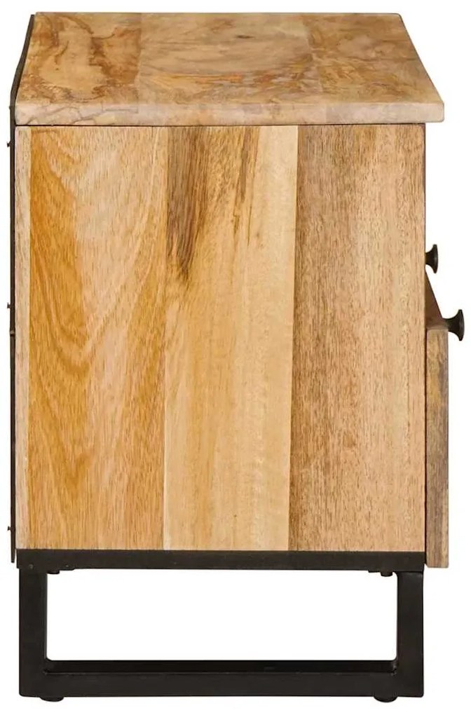 vidaXL Ντουλάπι TV με συρτάρι Καφέ 70 x 33 x 46 εκ Στερεό ξύλο μάνγκο