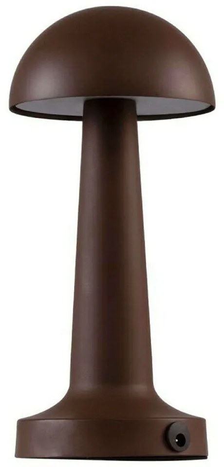 Φωτιστικό Επιτραπέζιο Επαναφορτιζόμενο Coco 76513 Led Φ10cm 22cm Dark Brown GloboStar