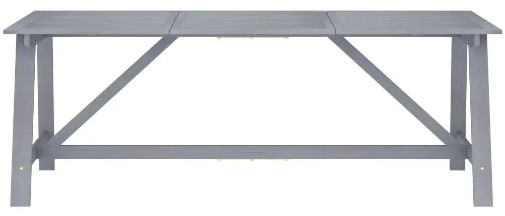 vidaXL Τραπεζαρία Κήπου Γκρι 206 x 100 x 74 εκ. από Μασίφ Ξύλο Ακακίας