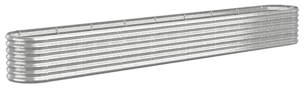 vidaXL Ζαρντινιέρα Ασημί 332x40x36 εκ. Γαλβανισμένος χάλυβας