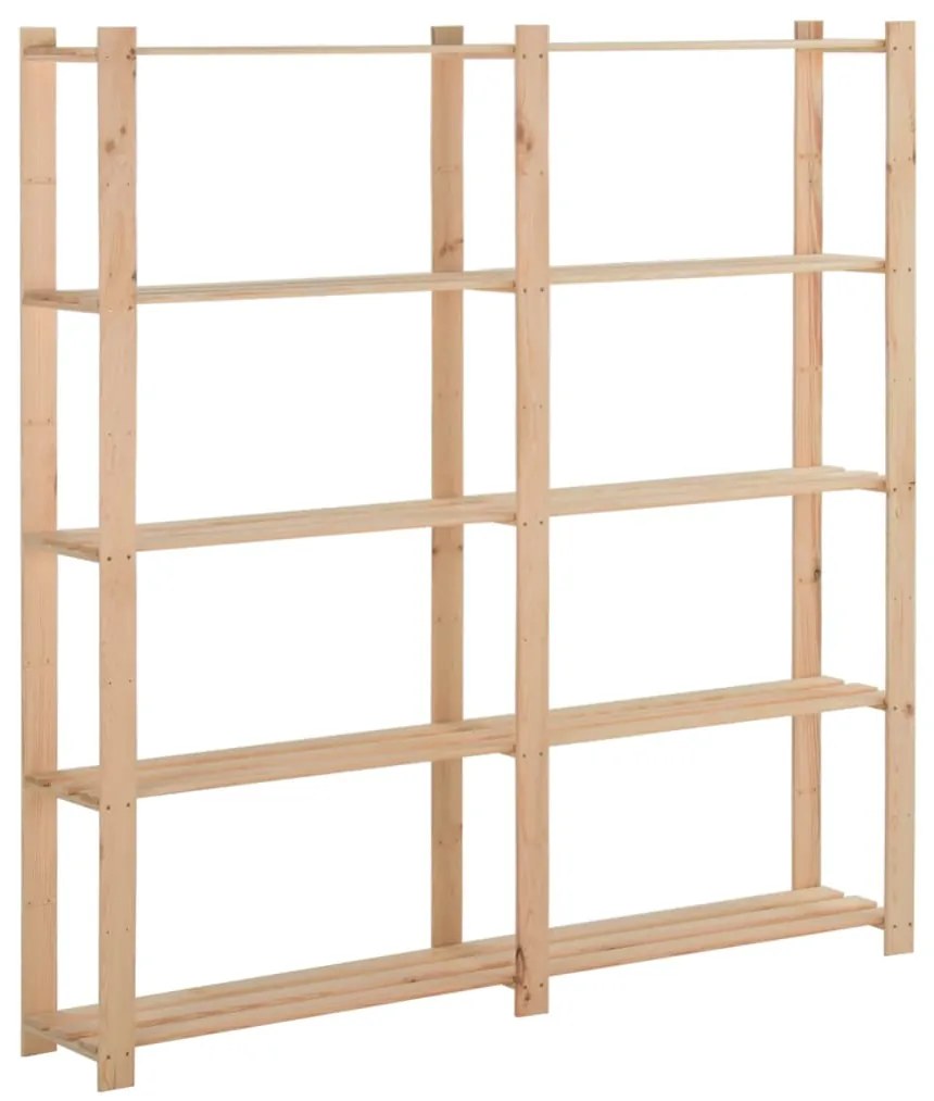 vidaXL Ραφιέρα 5 Επιπέδων 170 x 28,5 x 170 εκ. από Μασίφ Ξύλο Πεύκου
