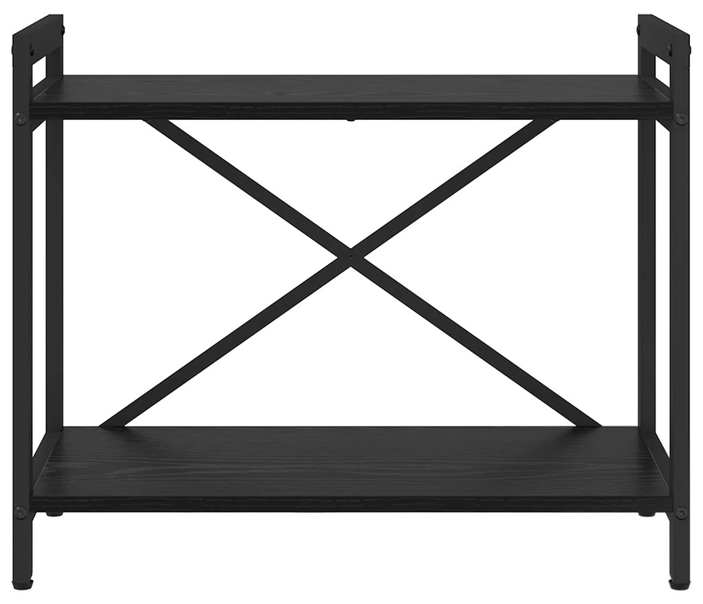 vidaXL Βιβλιοθήκη Μαύρη δρυς 60 x 30 x 48.5 εκ Επεξεργασμένο ξύλο