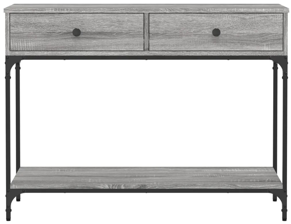 vidaXL Τραπέζι Κονσόλα Γκρι Sonoma 100x34,5x75 εκ. Επεξεργασμένο Ξύλο