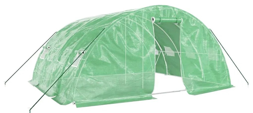 vidaXL Θερμοκήπιο Πράσινο 20 μ² 5 x 4 x 2,3 μ. με Ατσάλινο Πλαίσιο