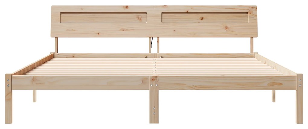 vidaXL Σκελετός Κρεβατιού Καφέ 180 x 200 cm Συμπαγές ξύλο πεύκου