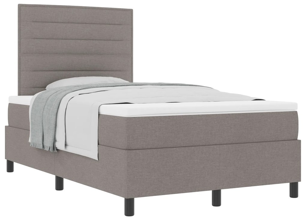 vidaXL Κρεβάτι Box Spring με Μαξιλάρι Ταύρος 120x200 εκ Υφάσματος