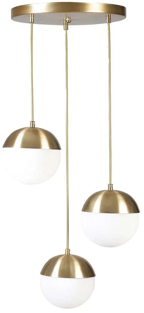 Φωτιστικό Οροφής Kure 941RTN1222 Φ30x70cm 3xE27 40W Gold-White Opviq