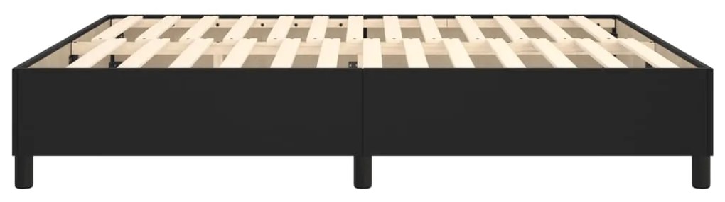 vidaXL Σκελετός Κρεβατιού με Ελατήρια Μαύρο 180x200 εκ. από Συνθετικό Δέρμα